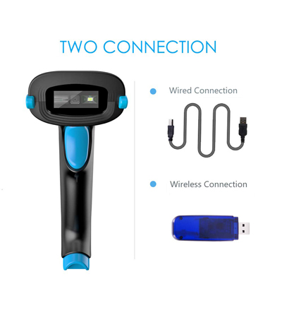 Nadamoo 2-in-1 bluetooth and wired barcode scanner